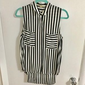 Striped High Low Top L
